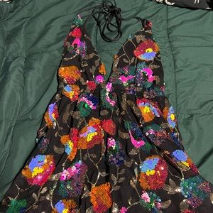 Lucy in the sky open back romper